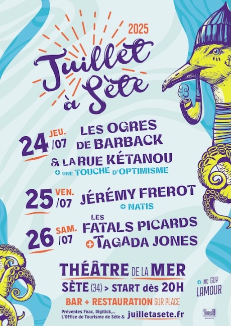 Affiche Juillet à Sète 2025