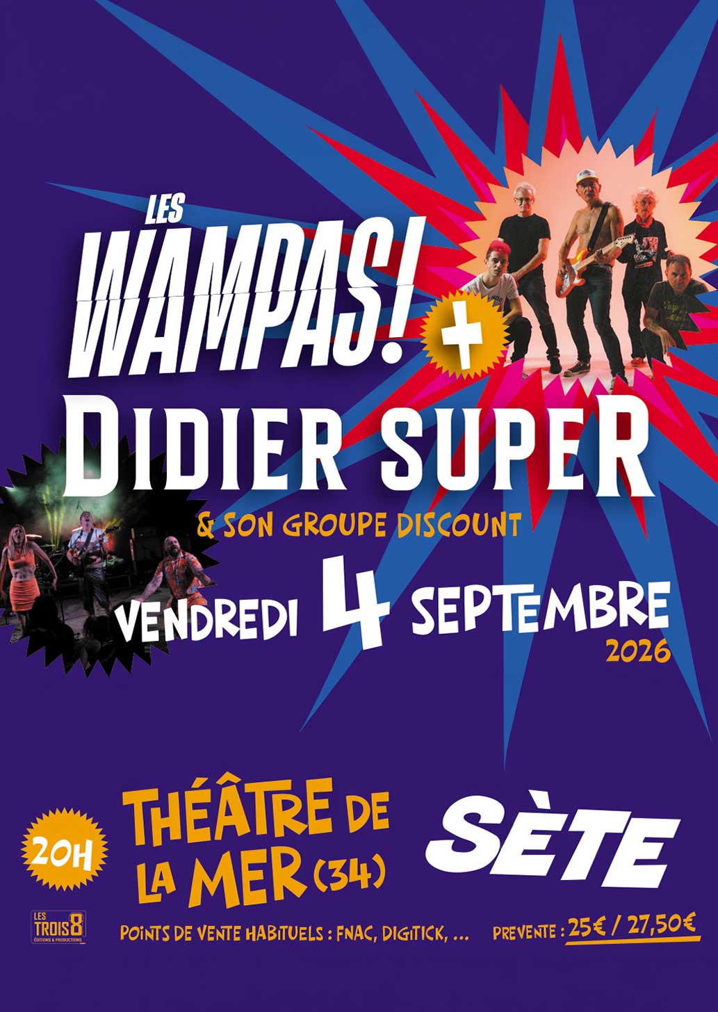 Affiche du Revivre 2026, Les Wampas et Didier Super